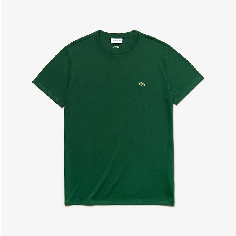 Men’s Lacoste Crewneck Pima Cotton Jersey T-shirt - Green 132