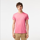Men’s Lacoste Crewneck Pima Cotton Jersey T-shirt - Pink 2R3