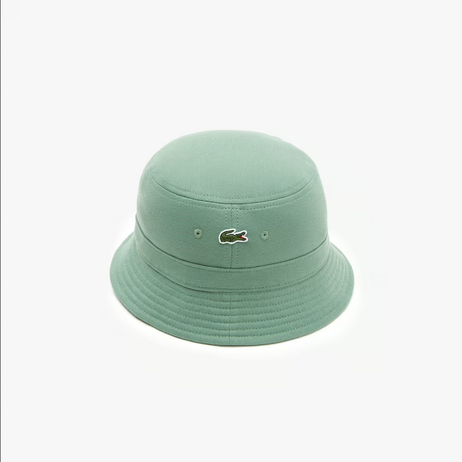 Men s Lacoste Unisex Organic Cotton Bucket Hat Khaki Green KX5