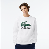 Lacoste Men's Classic Fit Cotton Fleece Sweatshirt - White 001