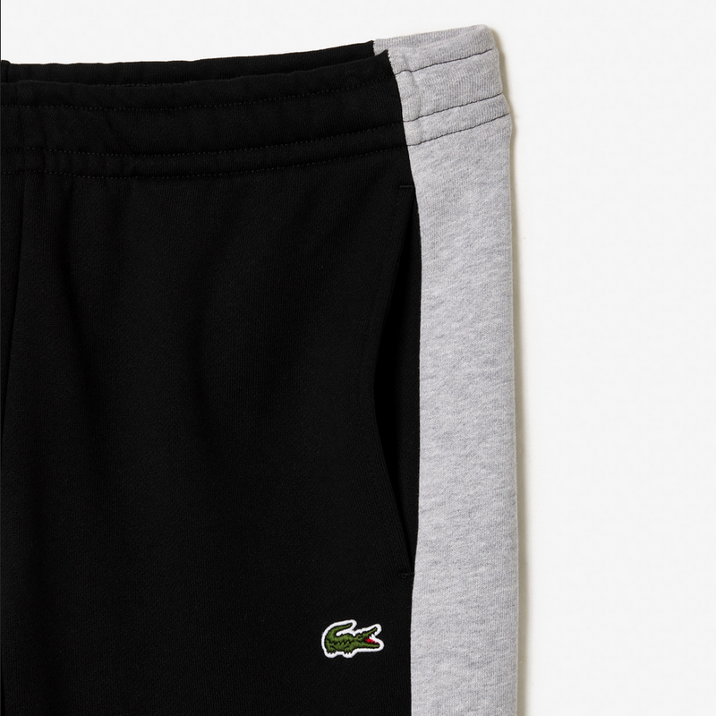 Lacoste Men's Colorblock Zip-Up Hoodie & Sweatpants Set - Black Grey SNP