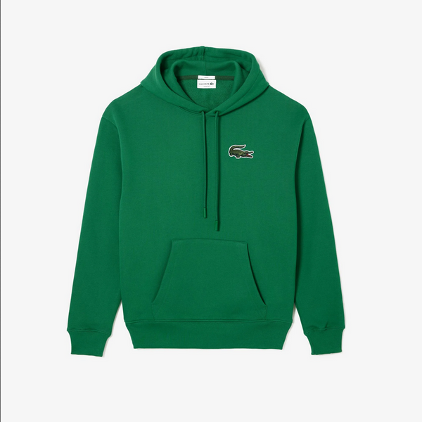Lacoste Unisex Loose Fit Hooded Organic Cotton Sweatshirt - Green CNQ
