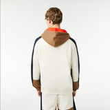 Lacoste Men's Colorblock Zip-Up Hoodie & Jogger Set - White Brown Navy RI2