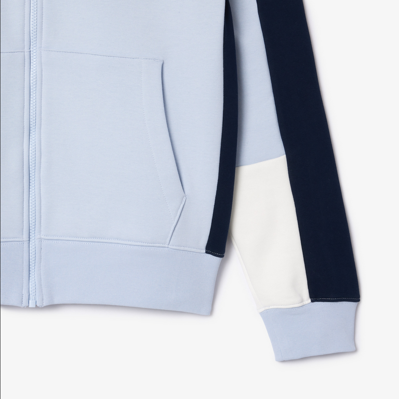 Lacoste Men's Colorblock Zip-Up Hoodie & Jogger Set - Light Blue Navy Blue White IHI