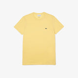 Men’s Lacoste Crewneck Pima Cotton Jersey T-shirt Yellow 6xp