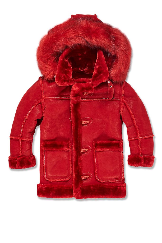Kids Denali Shearling Jacket - Red - JC91540K