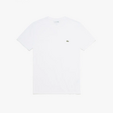 Men’s Lacoste V-neck Pima Cotton Jersey T-shirt White 001 - BLVD