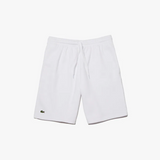 Men's Lacoste SPORT Tennis Fleece Shorts White 001 - BLVD