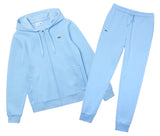 Lacoste Men’s SPORT Lightweight Bi-material Hoodie & Fleece Tennis Sweatpants Baby Blue