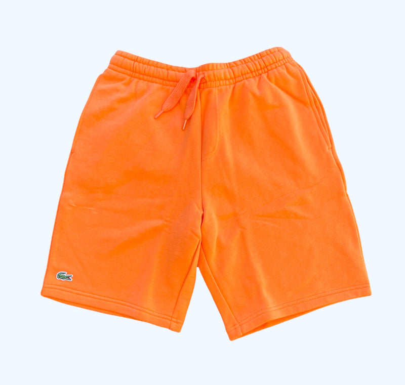 Men's Lacoste SPORT Tennis Fleece Shorts Orange Npb