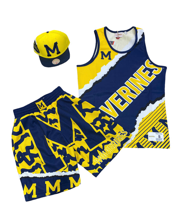 MITCHELL & NESS University Of Michigan JUMBOTRON 2.0 SUBLIMATED TANK & SHORT SET