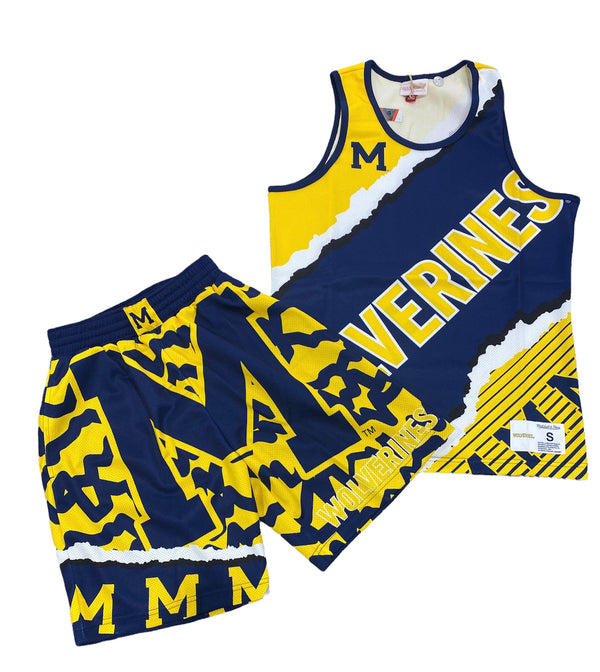 MITCHELL & NESS University Of Michigan JUMBOTRON 2.0 SUBLIMATED TANK & SHORT SET