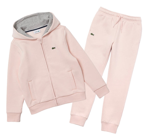 Kids' Lacoste SPORT Tennis Zippered Fleece Sweatshirt & Sweatpants Pink Kn1