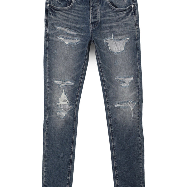 Purple Brand Jeans P001 Low Rise Skinny Dirty Tinted Indigo