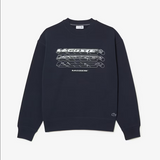 Lacoste Men’s Lacoste Loose Fit Branded Sweatshirt - Navy KXE MEN CREWNECK by Lacoste | BLVD