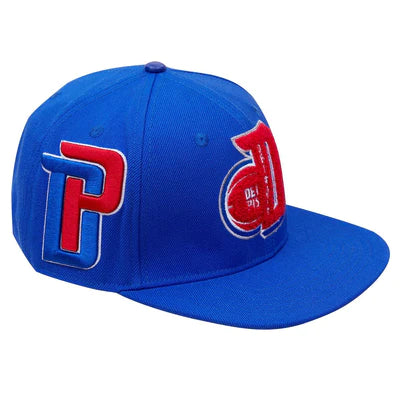 Pro Standard - Detroit Pistons Mashup Snapback Hat - Royal Blue Red