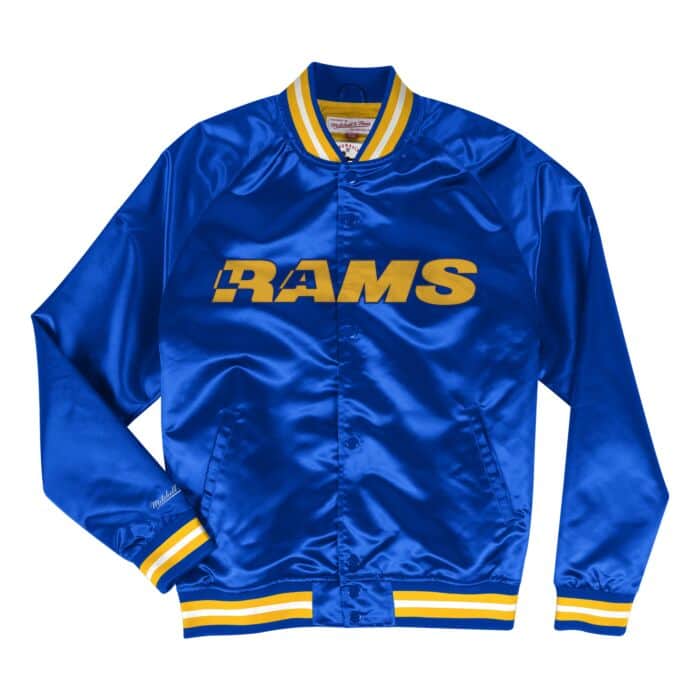 Mitchell And Ness Lightweight Satin Jacket Los Angeles Rams